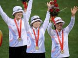 8月10日，北京奥运会女子射箭团体赛决赛在北京奥林匹克公园射箭场举行，韩国队以224环比215环的成绩战胜中国队，获得金牌。